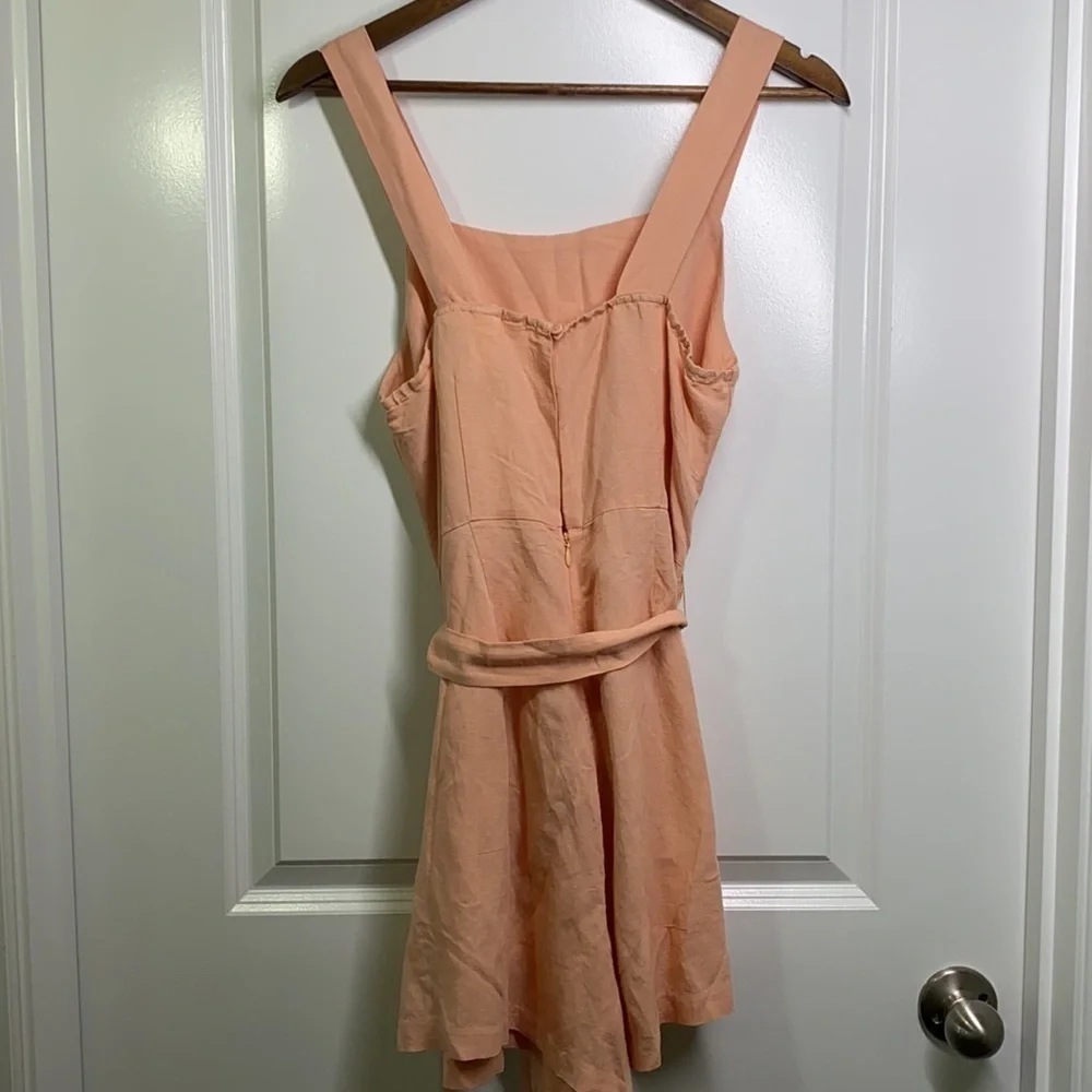H&M - Peach Linen Short Romper Size Small
